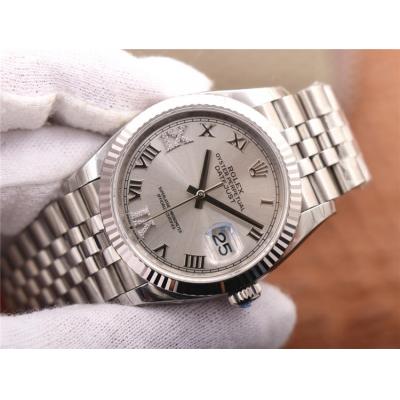 EWF Datejust 36 126234 A3235 Automatic Unisex Watch Fluted Silver Roman Diamond 904L SS Jubilee Bracelet Best Edition