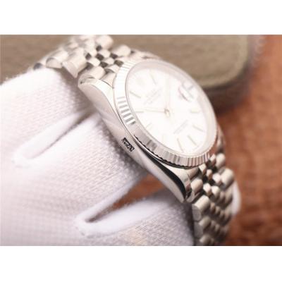 EWF Datejust 36 126234 A3235 Automatic Unisex Watch Fluted Bezel White Stick 904L SS Jubilee Bracelet Best Edition