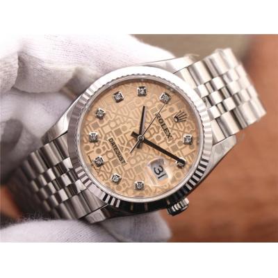 EWF Datejust 36 126234 A3235 Automatic Unisex Watch Fluted Veige LOGO Diamonds 904L SS Jubilee Bracelet Best Edition