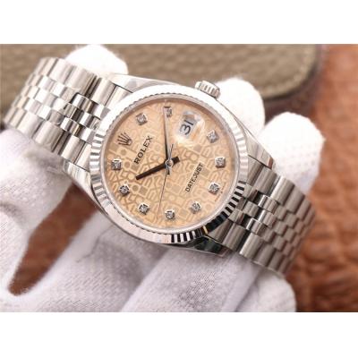 EWF Datejust 36 126234 A3235 Automatic Unisex Watch Fluted Veige LOGO Diamonds 904L SS Jubilee Bracelet Best Edition