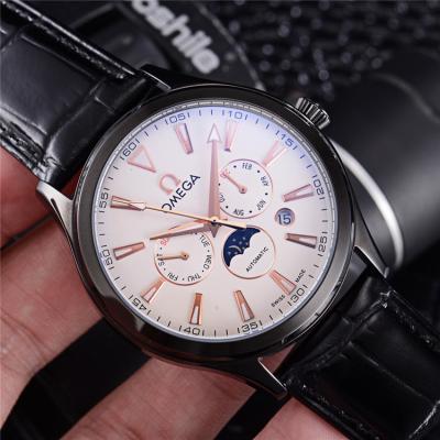 Replica Specialities A21j Automatic Movement Mens Watch White Dial Leather Strap A E288