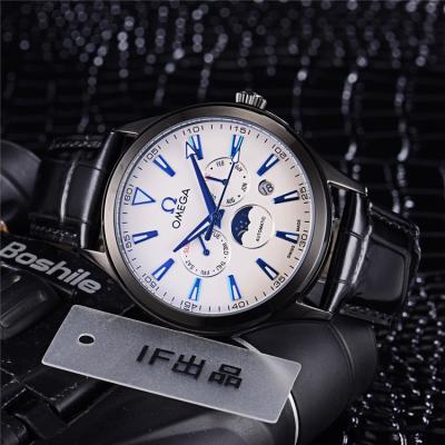 Replica Specialities A21j Automatic Movement Mens Watch White Dial Leather Strap A E288