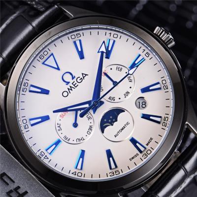 Replica Specialities A21j Automatic Movement Mens Watch White Dial Leather Strap A E288