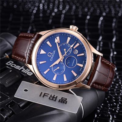 Replica Specialities A21j Automatic Movement Mens Watch Blue Dial Leather Strap B E288