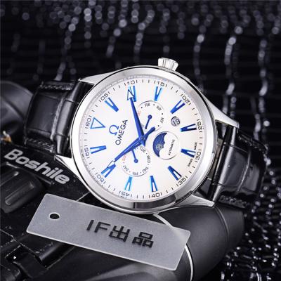 Replica Specialities A21j Automatic Movement Mens Watch Blue Dial Leather Strap B E288