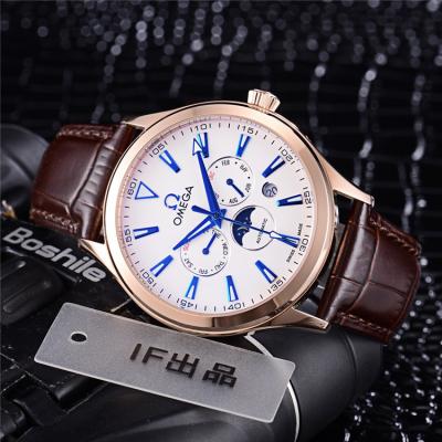 Replica Specialities A21j Automatic Movement Mens Watch Blue Dial Leather Strap B E288