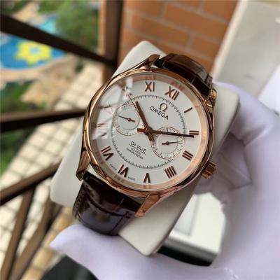 Replica De Ville A21j Automatic Movement Mens Watch Black Dial Two Tone Rose Gold E290