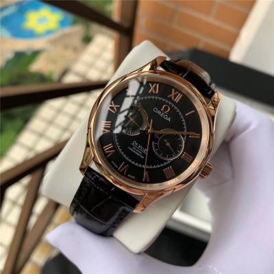 Replica De Ville A21j Automatic Movement Mens Watch Black Dial Two Tone Rose Gold E290