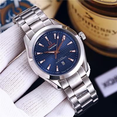 Replica Seamaster Japan Quartz Movement Mens Watch Blue Dial Stainless Steel A E306