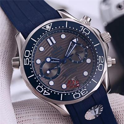 Replica Seamaster A21j Automatic Movement Mens Watch Black Dial Rubber Strap A E308