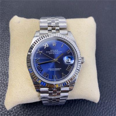 EWF Datejust 36 126234 A3235 Automatic Unisex Watch Fluted Blue Dial Silver Roman 904L SS Jubilee Bracelet Best Edition