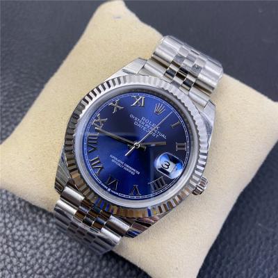 EWF Datejust 36 126234 A3235 Automatic Unisex Watch Fluted Blue Dial Silver Roman 904L SS Jubilee Bracelet Best Edition