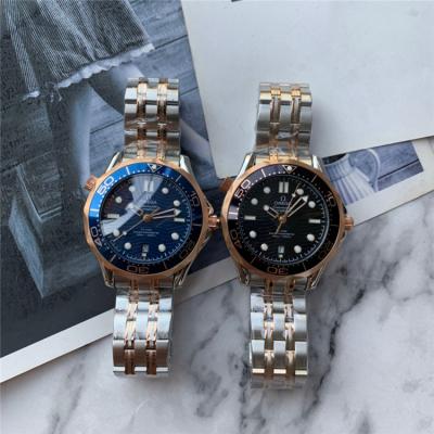 Replica Seamaster A21j Automatic Movement Mens Watch Blue Dial Two Tone Rose Gold E347