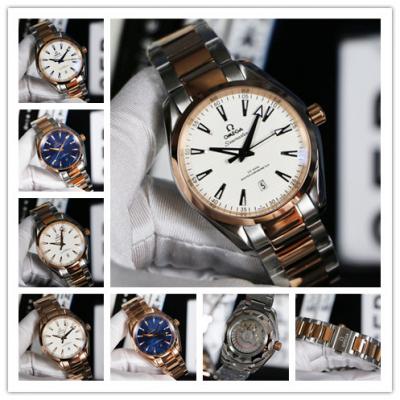 Replica Seamaster A21j Automatic Movement Mens Watch White Dial Two Tone Rose Gold B E350