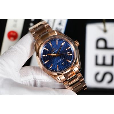 Replica Seamaster A21j Automatic Movement Mens Watch White Dial Two Tone Rose Gold B E350