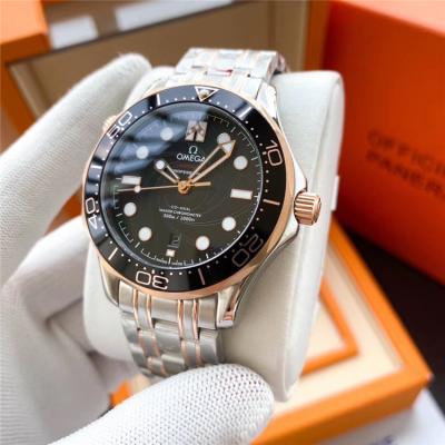 Replica Seamaster 8800 Automatic Movement Mens Watch Blue Dial Two Tone Rose Gold E351