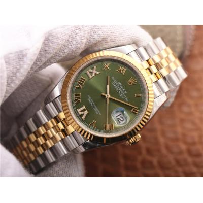 EWF Datejust 36 126233 A3235 Automatic Unisex Watch Two Tone YG  Green Roman Diamond 904L Jubilee Bracelet Best Edition