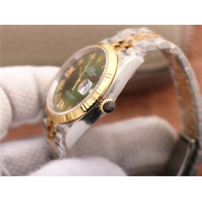 EWF Datejust 36 126233 A3235 Automatic Unisex Watch Two Tone YG  Green Roman Diamond 904L Jubilee Bracelet Best Edition