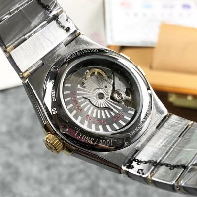 Replica Constellation A21j Automatic Movement Mens Watch Black Dial Stainless Steel B E356