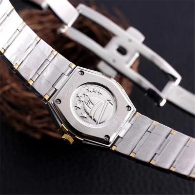 Replica Constellation Japan Quartz Movement Womens Watch Ice Blue Dial Two Tone Rose Gold A E357