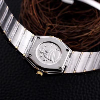 Replica Constellation Japan Quartz Movement Womens Watch Ice Blue Dial Two Tone Rose Gold A E357