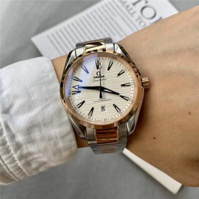 Replica Seamaster A21j Automatic Movement Mens Watch Blue Dial Rose Gold A E365