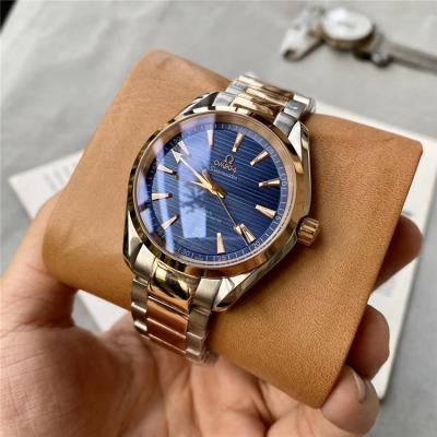 Replica Seamaster A21j Automatic Movement Mens Watch Blue Dial Rose Gold A E365