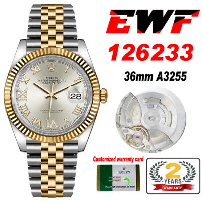 EWF Datejust 36 126233 A3235 Automatic Unisex Watc...