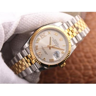 EWF Datejust 36 126233 A3235 Automatic Unisex Watch Two Tone YG Silver Roman Diamond 904L Jubilee Bracelet Best Edition