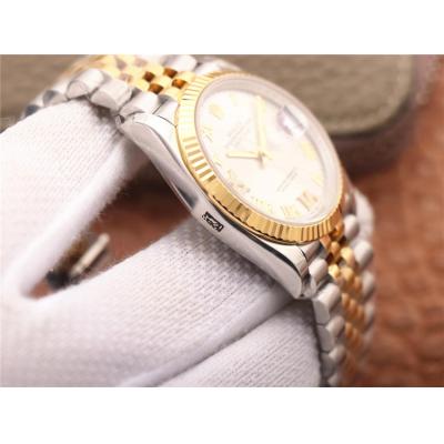 EWF Datejust 36 126233 A3235 Automatic Unisex Watch Two Tone YG Silver Roman Diamond 904L Jubilee Bracelet Best Edition