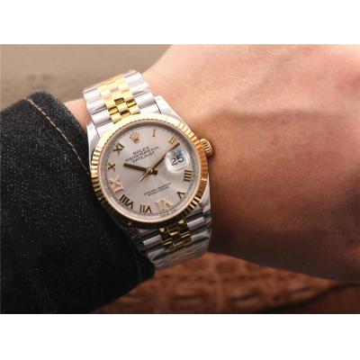 EWF Datejust 36 126233 A3235 Automatic Unisex Watch Two Tone YG Silver Roman Diamond 904L Jubilee Bracelet Best Edition