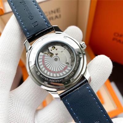 Replica De Ville A21j Automatic Movement Mens Watch White Dial Leather Strap B E376