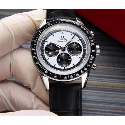 Replica Speedmaster A21j Automatic Movement Mens Watch White Dial Nylon Strap B E378