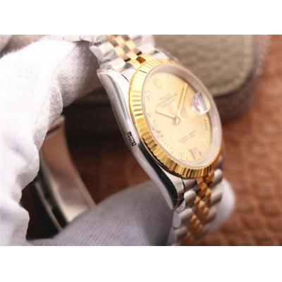 EWF Datejust 36 126233 A3235 Automatic Unisex Watch Two Tone YG Champagne Roman Diamond 904L Jubilee Best Edition