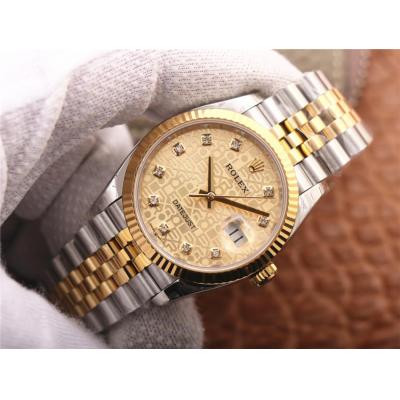 EWF Datejust 36 126233 A3235 Auto Unisex Watch Two Tone YG Champagne LOGO Dimamond 904L Jubilee Bracelet Best  Edition