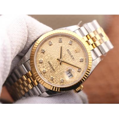 EWF Datejust 36 126233 A3235 Auto Unisex Watch Two Tone YG Champagne LOGO Dimamond 904L Jubilee Bracelet Best  Edition