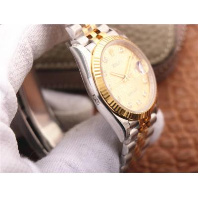 EWF Datejust 36 126233 A3235 Auto Unisex Watch Two Tone YG Champagne LOGO Dimamond 904L Jubilee Bracelet Best  Edition