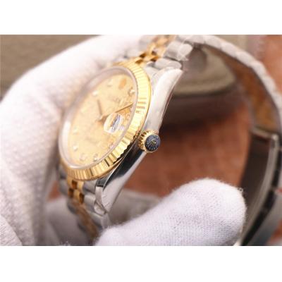 EWF Datejust 36 126233 A3235 Auto Unisex Watch Two Tone YG Champagne LOGO Dimamond 904L Jubilee Bracelet Best  Edition