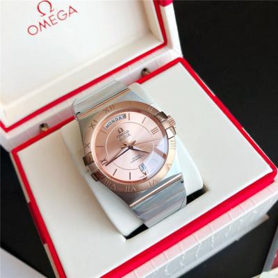 Replica Constellation Japan Miyota 8215 Automatic Mens Watch Silver Dial Two Tone Rose Gold B E379