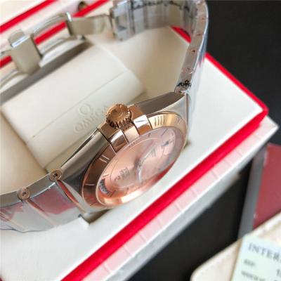 Replica Constellation Japan Miyota 8215 Automatic Mens Watch Silver Dial Two Tone Rose Gold B E379