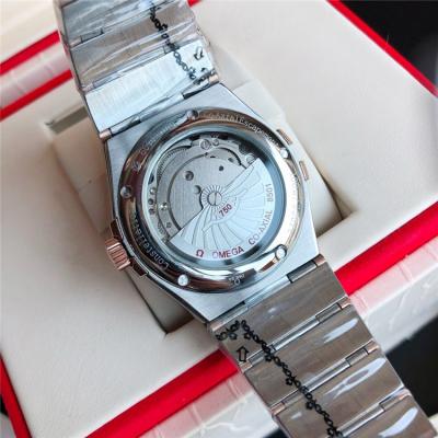 Replica Constellation Japan Miyota 8215 Automatic Mens Watch Silver Dial Two Tone Rose Gold B E379