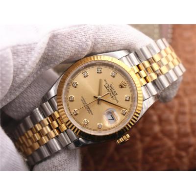 EWF Datejust 36 126233 A3235 Auto Unisex Watch Two Tone YG Champagne Dimamond 904L Jubilee Bracelet Best Best Edition