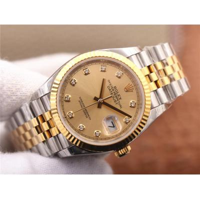 EWF Datejust 36 126233 A3235 Auto Unisex Watch Two Tone YG Champagne Dimamond 904L Jubilee Bracelet Best Best Edition