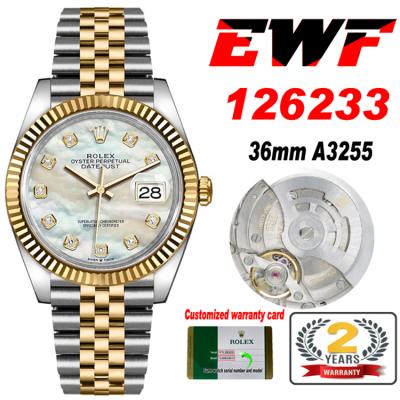 EWF Datejust 36 126233 A3235 Automatic Unisex Watc...