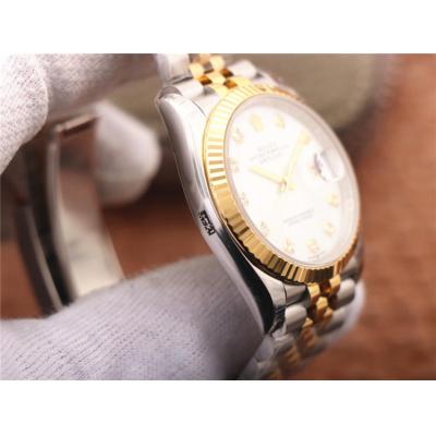 EWF Datejust 36 126233 A3235 Automatic Unisex Watch Two Tone YG MOP Diamonds Dial 904L Jubilee Bracelet Best Edition