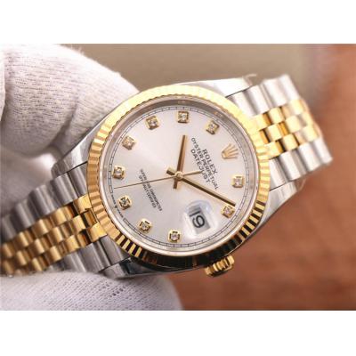 EWF Datejust 36 126233 A3235 Automatic Unisex Watch Two Tone YG MOP Diamonds Dial 904L Jubilee Bracelet Best Edition