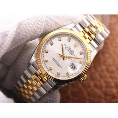 EWF Datejust 36 126233 A3235 Automatic Unisex Watch Two Tone YG MOP Diamonds Dial 904L Jubilee Bracelet Best Edition