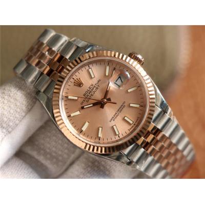 EWF Datejust 36 126233 A3235 Automatic Unisex Watch Two Tone RG Gold Stick Dial 904L Jubilee Bracelet Best Edition