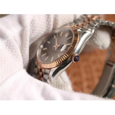 EWF Datejust 36 126233 A3235 Automatic Unisex Watch Two Tone RG Brown Stick Dial 904L Jubilee Bracelet Best Edition