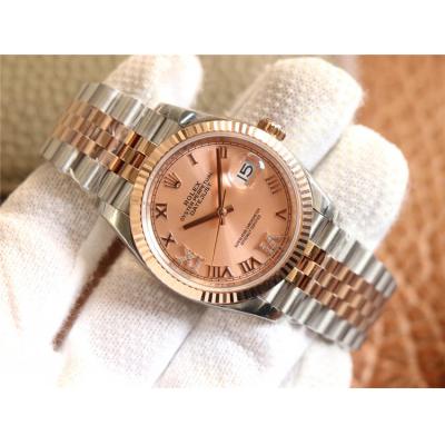 EWF Datejust 36 126233 A3235 Automatic Unisex Watch Two Tone RG Champagne Stick Dial 904L Jubilee Bracelet Best Edition